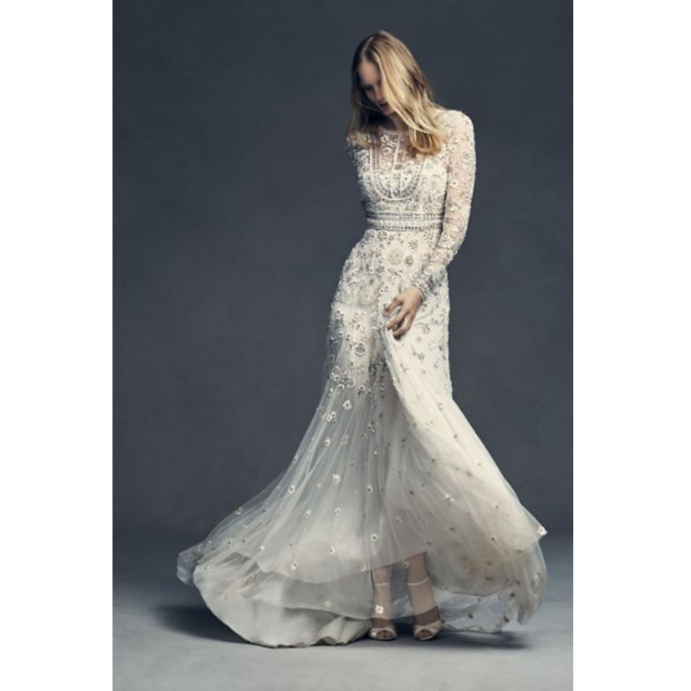 BHLDN Needle & Thread Tabitha Wedding Gown Size 12 - Picture 5 of 8